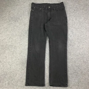 Levis Jeans Mens 32x30 Black Pants 514 Slim Straight Faded Work Denim Tag 34x30 - Picture 1 of 17