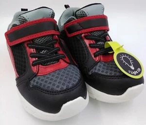 Athletic Works Kid's Toddler Sneakers Unisex Slip-on Light up Shoes 11 Black  - Picture 1 of 8