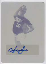 2016 LEAF PERFECT GAME HARRISON FRANCIS 1/1 AUTO YELLOW AUTOGRAPH PRINTING PLATE