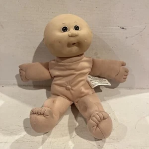 De colección Coleco Cabbage Patch Kid 1985 prematuro calvo ojos marrones bebé azul firma - Imagen 1 de 10