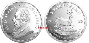SUDAFRICA año 2025. Krugerrand Onza plata. Peso 31,10 gr. Ley 999. - Bild 1 von 1