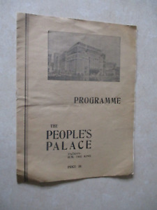 1938 THE ROYAL CARL ROSA OPERA COMPANY CARMEN PEOPLES PALACE MILE END