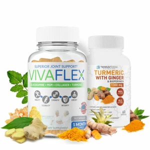 Best Joint Support Combo– Vivaflex & Turmeric w Ginger - Better than Instaflex - Picture 1 of 6