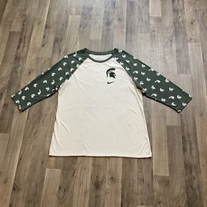 Michigan State The Nike Tee Baseball Tee Women’s Extra Large - Picture 1 of 6
