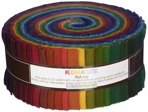 Robert Kaufman Fabrics RU-232-41 Kona Cotton Solids New Dark Roll Up 41 2.5-i...