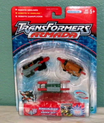 2002 Transformers Armada Set Bonecrusher, Knock Out, Wreckage Sealed/New 80709 - Image 1 of 3