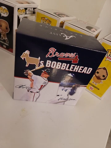 Atlanta Braves GOATS Bobblehead 2022 - Hank Aaron and Chipper Jones Cover