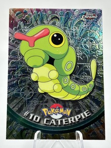 2000 TOPPS Pokémon Chrome | Caterpie #10 Bug | TV-Animation Ed | Nintendo