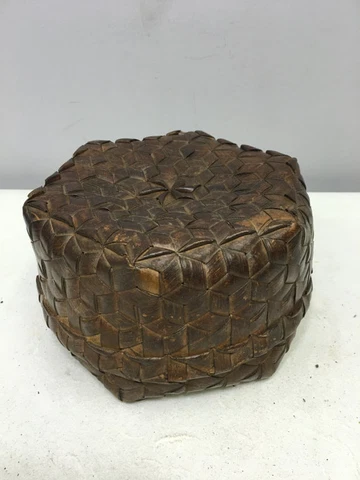 Woven Bamboo Rattan Basket Philippines Ifugao Tribe Cover