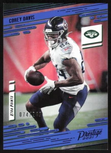 2021 Panini Prestige Xtra Points Blue #165 Corey Davis /249 New York Jets - Picture 1 of 2