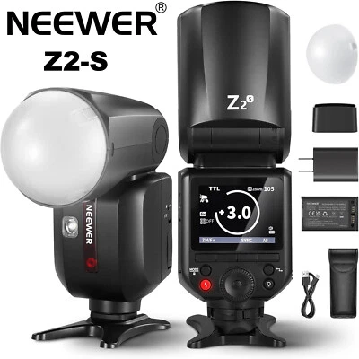 NEEWER Z2-S Z2S 2.4G TTL Round Head Flash Speedlite with Dome Diffuser for Sony - Image 1 of 4