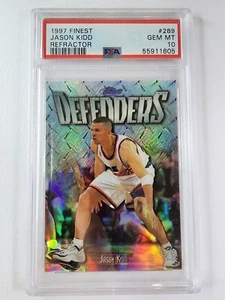 PSA 10 1997-98 Topps Finest Jason Kidd Defenders Refractor /1090 #289 - Picture 1 of 2