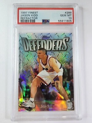 PSA 10 1997-98 Topps Finest Jason Kidd Defenders Refractor /1090 #289 - image 1 of 2