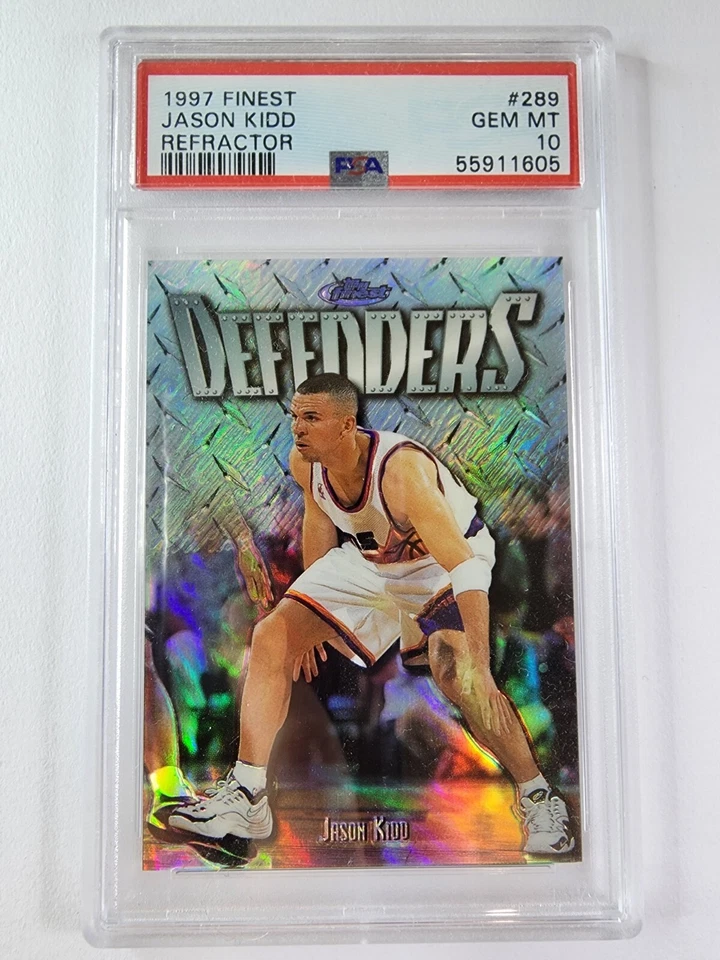 PSA 10 1997-98 Topps Finest Jason Kidd Defenders Refractor /1090 #289 - Image 1 of 2