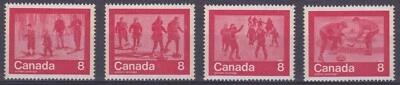 CANADA 1974 #644-47 Winter Sports "Keep Fit" (Set of 4) - MNH - Image 1 of 4