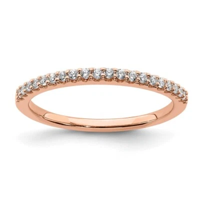 14K Rose Gold Lab Grown Diamond Band Ring for Women Size 7 - Image 1 of 4