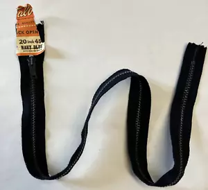 Vintage TALON Jacket Zipper 20 Inch Cotton CLOSED END Dark Navy Blue 1960’s NEW - Picture 1 of 15