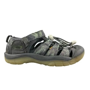 Keen Kids Size 2 Newport H2 Grey Green Hook & Loop Outdoor Sport Sandals - Picture 1 of 17