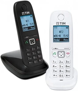 Cordless Gigaset AS405 Duo - Kit 2 Telefoni Bianco E Nero TIM - Afbeelding 1 van 1