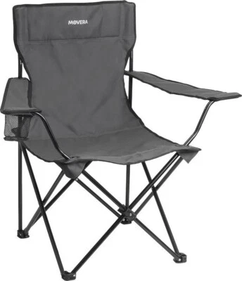 MOVERA Faltstuhl Antio grau mit Getränkehalter