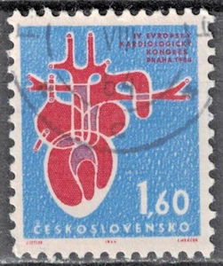 CZECHOSLOVAKIA:1964 SC#1252 Used CTO 4th European Cardiological Cong AL667 - Picture 1 of 2