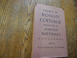 Essays In Roman Coinage Presented to Harold Mattingly,V SCARCE,1ST ED,DJ,1956 - Picture 1 of 11