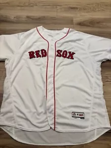 Majestic Authentic BOSTON RED SOX Button-Down (Size 60) Baseball Jersey Sewn - Picture 1 of 5
