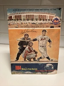 Programa oficial y cuadro de mando de los Mets de Nueva York 1964 anotado edición de la Feria Mundial’s - Imagen 1 de 3