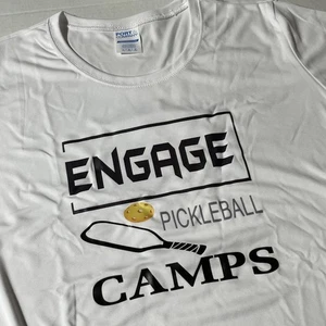Engage Pickleball Camps T-Shirt Men’s L Active Polyester Short Sleeve White - Picture 1 of 4