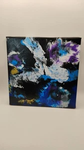 Acrylic Painting 8.5 x 8.5  Original Fluid Art - Picture 1 of 8