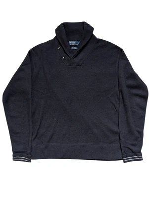 Suéter Ralph Lauren Mantón Cuello Azul Marino L Algodón/Cachemira Foto 1 de 3