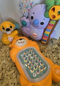Fisher-Price Linkimals Interactive Lot Of 3 Beaver, Otter, Koala Music Lights  - Picture 1 of 7