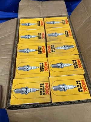 Old Stock Full Case of 200 NGK Spark Plugs B9HS-10 Box got wet - Image 1 of 4