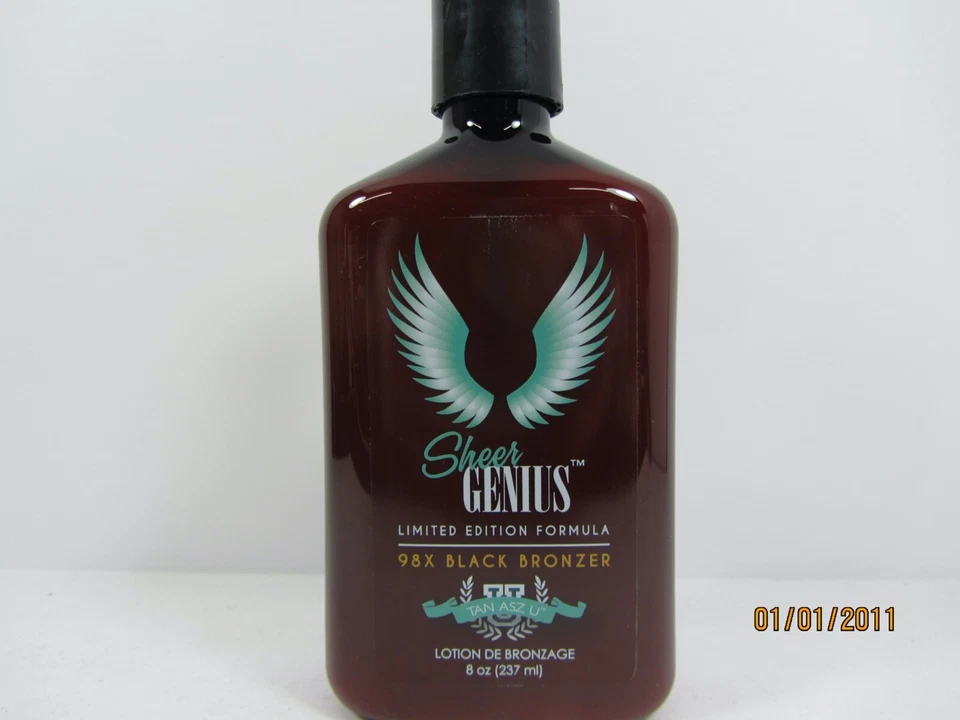 TAN INC TAN ASZ U SHEER GENIUS 98X BLACK BRONZER TANNING LOTION LIMITED EDITION