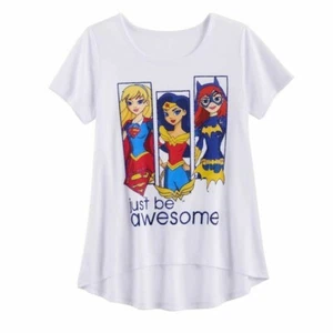 Girls Graphic Tee DC Comics Super Girl Wonder size M NEW - Picture 1 of 1