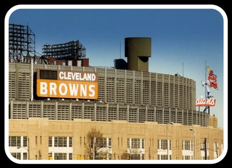 Cleveland Browns MAGNET - Municipal Stadium Vintage Dawg Pound NFL Chief Wahoo Cover