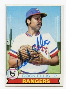 DOCK ELLIS Signed 1979 Topps #691 Rangers Guaranteed Authentic KOA - Picture 1 of 1