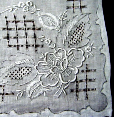 复古手帕 马德拉 婚礼 白色 亚麻 组合 技术 刺绣 h 完成 — 第 1/4 张图片