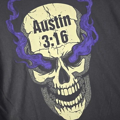 Camisa WWE Stone Cold Steve Austin Para Hombres 2XL XXL GRIS 3:16 LUCHA LIBRE WWF Calavera Nueva Con Etiquetas Foto 1 de 4