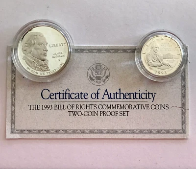 1993 Bill of Rights Commemorative  Proof Set with Box & COA - West of the Divide - Image 1 of 4