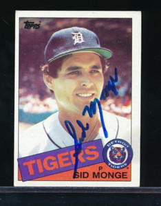1985 Topps #408 Sid Monge signed auto autograph blue sharpie