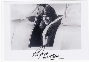 Segunda Guerra Mundial BoB RAF Spitfire Batalla de Gran Bretaña piloto JONES cabina foto firmada - Imagen 1 de 1