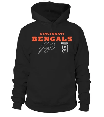 CINCINNATI BENGALS JOE BURROW TEAM HOODIE SWEATSHIRT Cover