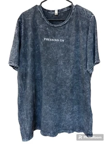 T-shirt donna ricamata "Pressing On" nera look erica taglia XL - Foto 1 di 11