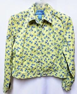 EVAN-PICONE Womens Pants Suit 2 Pc Casual Green Blue Floral Capri Size 10 Med. - Picture 1 of 7