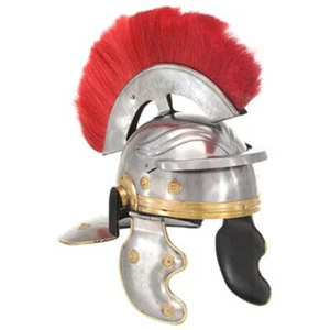 SOLDATINI ROMANI CASCO ARMATURA ARGENTO REPLICA ANTICA LARP STILE ANTICO ACCIAIO - Foto 1 di 10