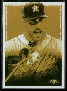 2020 Topps Fire #FIU-8 Justin Verlander Fired Up Gold Minted - Picture 1 of 2