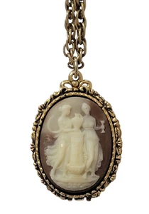 Vintage Damen Max Factor 70er Jahre festes Parfum Cameo, zwei Musen, voller Parfum - Bild 1 von 3