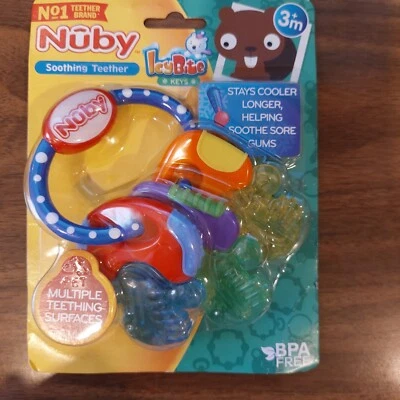 Nuby Soothing Teether Keys 3+m new - Image 1 of 3