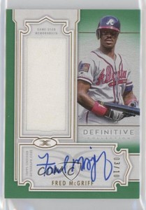 2020 Topps Definitive Collection Relic Green /10 Fred McGriff #DARC-FM Auto HOF